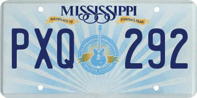 MS license plate PXQ292