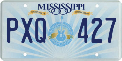 MS license plate PXQ427