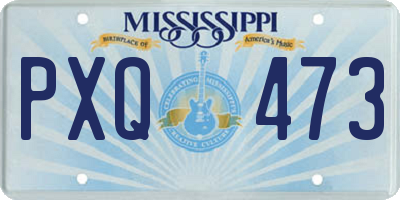 MS license plate PXQ473