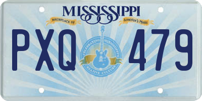 MS license plate PXQ479
