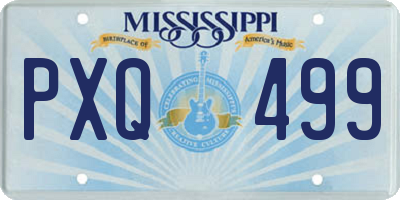 MS license plate PXQ499