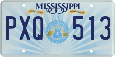 MS license plate PXQ513