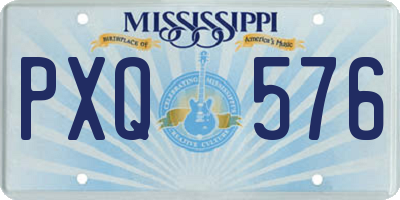 MS license plate PXQ576