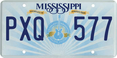 MS license plate PXQ577