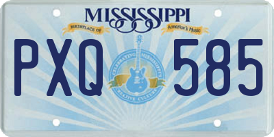 MS license plate PXQ585