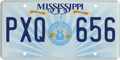 MS license plate PXQ656