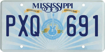 MS license plate PXQ691