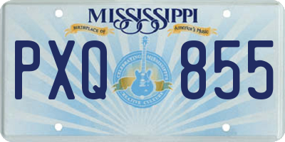MS license plate PXQ855