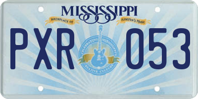 MS license plate PXR053