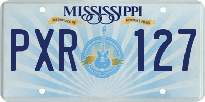 MS license plate PXR127