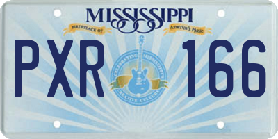 MS license plate PXR166