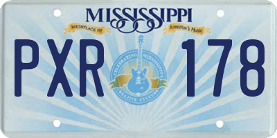 MS license plate PXR178
