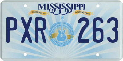 MS license plate PXR263