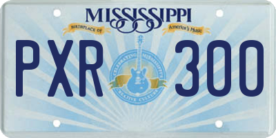 MS license plate PXR300