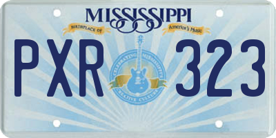 MS license plate PXR323