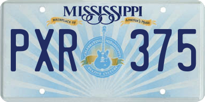 MS license plate PXR375