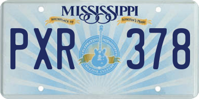 MS license plate PXR378