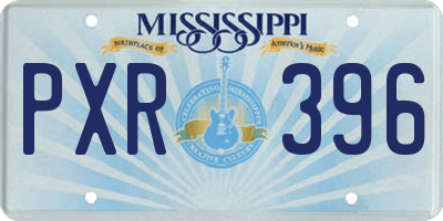 MS license plate PXR396