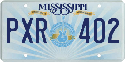 MS license plate PXR402