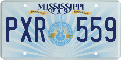 MS license plate PXR559