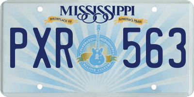MS license plate PXR563