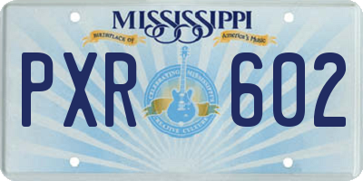 MS license plate PXR602