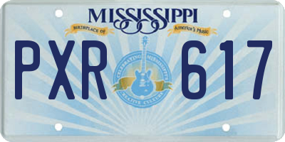 MS license plate PXR617