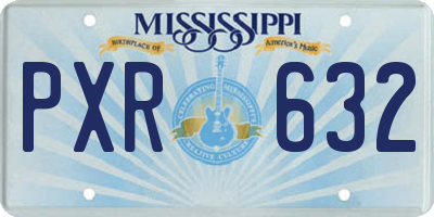 MS license plate PXR632