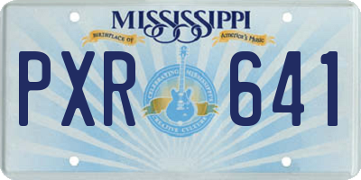 MS license plate PXR641