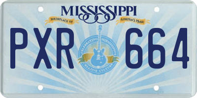 MS license plate PXR664