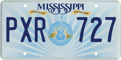 MS license plate PXR727