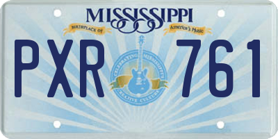 MS license plate PXR761