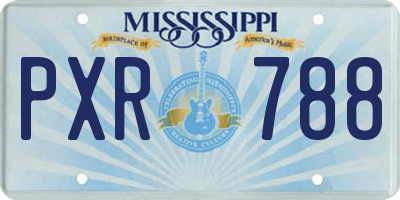 MS license plate PXR788