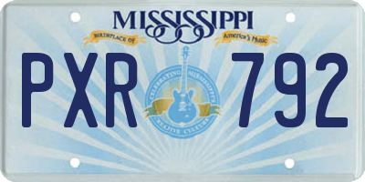 MS license plate PXR792