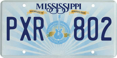MS license plate PXR802