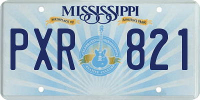 MS license plate PXR821