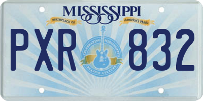 MS license plate PXR832
