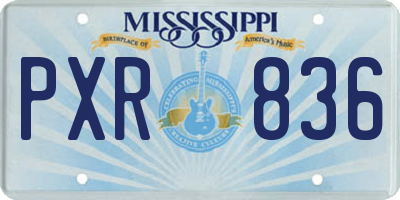 MS license plate PXR836
