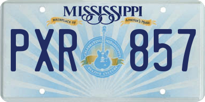MS license plate PXR857