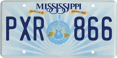 MS license plate PXR866