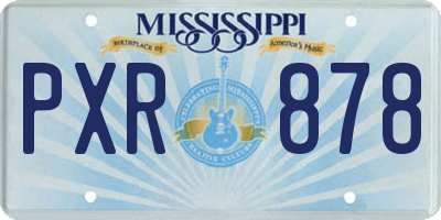 MS license plate PXR878