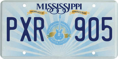 MS license plate PXR905
