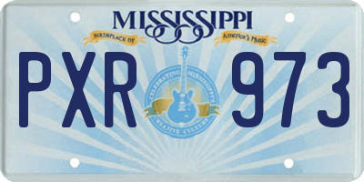 MS license plate PXR973