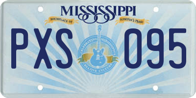 MS license plate PXS095