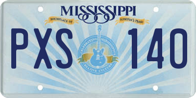 MS license plate PXS140