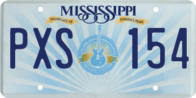 MS license plate PXS154