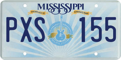 MS license plate PXS155