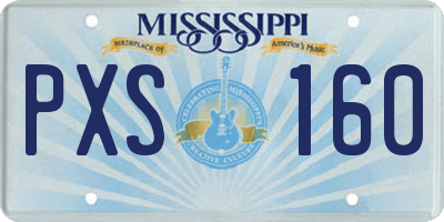 MS license plate PXS160