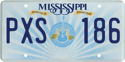 MS license plate PXS186