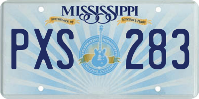 MS license plate PXS283